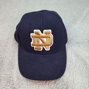 Top of the World Notre Dame Hat Men One Size Navy Blue Excellent ND Shamrock